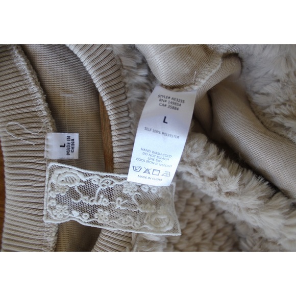 Sadie & Sage NWOT Longing Days Cropped Textured Balloon Sleeve Sweater Top Large - Picture 8 of 8